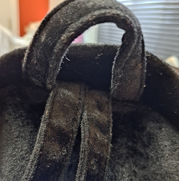 Black Crushed Velvet Mini Back Pack - Picture 7 of 8
